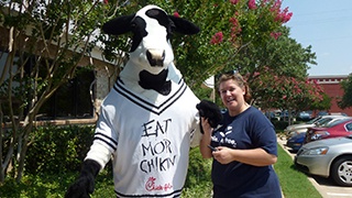 Team member at Chick-Fil-A event