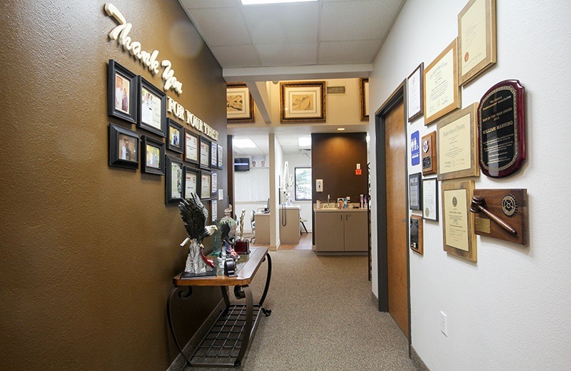 Hallway to treatment rooms