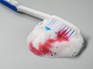 Bloody toothpaste