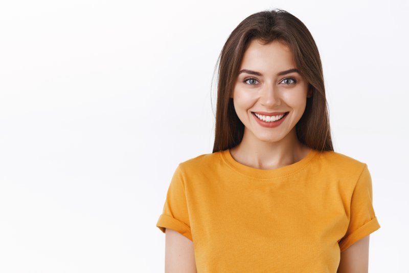 person with veneers smiling