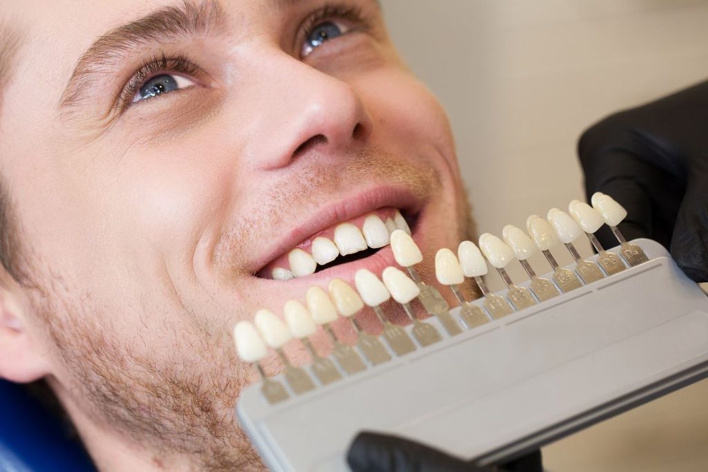 A man getting cosmetic dentistry